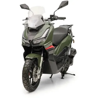Burnout Motorroller Desert 125ccm 99 km/h Sport Roller inkl. Windschild ADV (Grün)