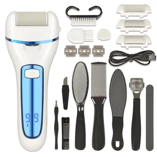 Hornhautentferner Elektrisch + Hornhauthobel Hornhaut Entfernen Fuß Fusspflege Set Professionell Fußpflege Fußpflegegeräte Fusspflegegerät Extreme Fusspflegeset Callus Remover Elektrischer Testsieger