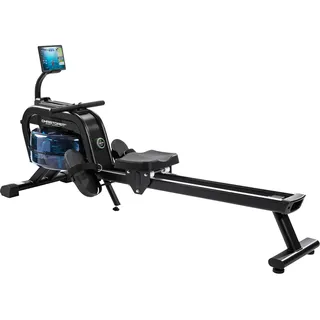 Christopeit Sport® Rudergerät »Wasserrudergerat WP 2000«, (Kinomap-App kompatibel, 3 in 1 Hybrid-Widerstandssystem), Rudermaschine, 16 Widerstandsstufen, schwarz