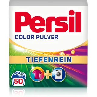Persil Color Pulver Tiefenrein Waschmittel (50 Waschladungen), Colorwaschmittel für reine Wäsche und hygienische Frische für die Maschine, effektiv von 20 °C bis 60 °C