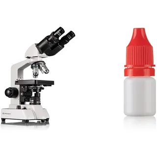 Bresser Bino 40x-1000x Vergrößerung für gehobene Ansprüche & Mikroskop Immersionsöl (5mm nD=1.515, zur Verwendung eines 100x Öl-Objektivs)
