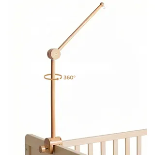 Mobile Halterung Holz für Babybett, Mobile Halterung Wickeltisch für Kinderzimmer-Dekoration, Angepasst Mobile Halter Gestell Stange für Aufhängung Windspiele Bettglocke, Baby Bett Spielzeuge