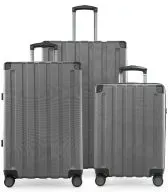 Q-Damm - 3er Koffer Set Hartschale Silber matt, TSA