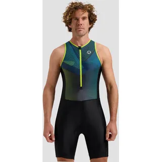 Triathlonanzug Herren Triathlon Florida Trisuit schwarz|blau|gelb XS