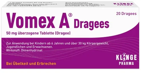 416101882459 main KLINGE Übelkeit Vomex A Dragees, 20 Tabletten