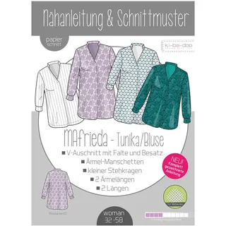 Kibadoo Papierschnittmuster Tunika/Bluse MAfrieda