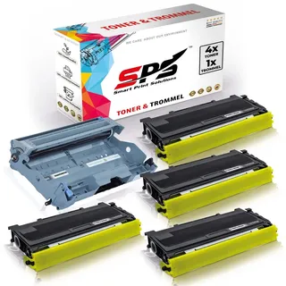 4X TN2000 Toner Schwarz + 1x DR2000 Trommel kompatibel für Brother FAX 2920PS Brother DR2000 Brother TN2000 FAX 2820 FAX 2820ML FAX 2820P FAX 2825...