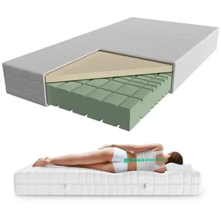 AM Qualitätsmatratzen - Premium Latex-Matratze 160x200 cm - H3 | Hochwertige Matratze mit 4cm Latex-Auflage | 23cm Höhe | Germany