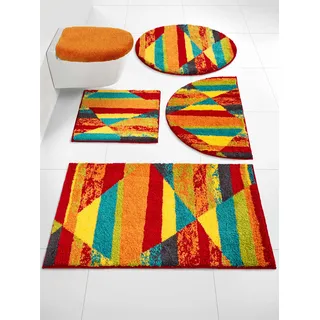 Badematte GRUND Gr. 6, bunt (terracotta, bunt), rund ( Ø 75cm), 1 Stk., Badematten, Badematte