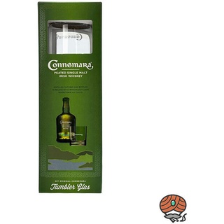 Connemara Single Malt Irish Whisky mit Tumblerglas, 40% Vol. 0,7 l