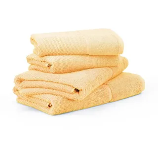 for Frottana Handtuchset, Gelb, 67x140 cm, unisex, Oeko-Tex® Standard 100, Badtextilien, Handtuch-Sets
