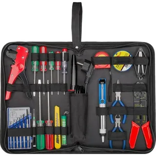 goobay Lötset und Werkzeugset in praktischer Tasche, 20-tlg.