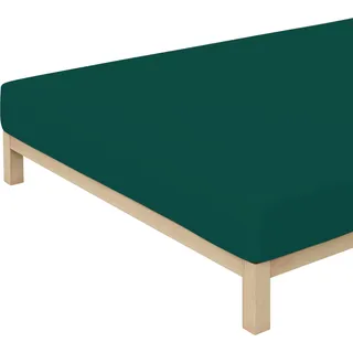 Baumwolle 90 x 190 - 100 x 220 cm green deep