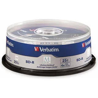 Verbatim M-DISC BD-R 25GB/1-4x Cakebox