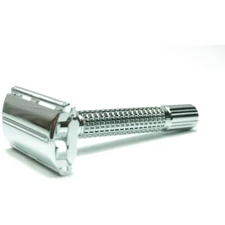 Golddachs Doppelklingen-Rasierer verchromt