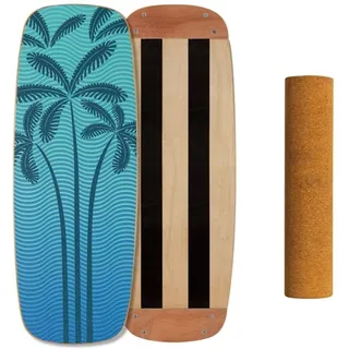 Balance Board aus Holz, Balance Board für Indoor-Surfen und Skaten, Gleichgewichtsboard für NeuroMuscular Response Training