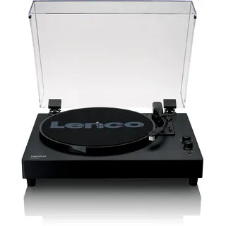 Lenco LS-60BK Plattenspieler aus Holz mit Lautsprechern und Bluetooth