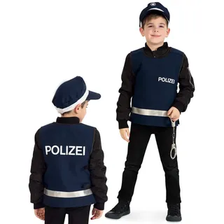KarnevalsTeufel.de Kinderkostüm Polizeieinsatzweste Spielweste Polizei Polizist Police Carabinieri Gendarmerie Weste (140)
