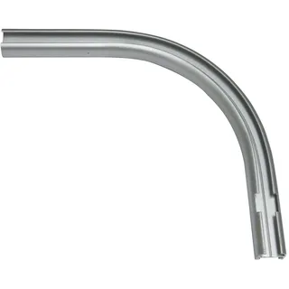 GARDINIA Rundbogen für Vorhangschienen-Verlängerungen/für 1-läufige Vorhangschiene, 90°-Winkel, Rechts, 12/13 cm, Aluminium