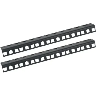 HMF 66806-02 Rackschiene für Serverschrank 2 Stück 10 Zoll 6 HE Schwarz