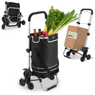 Juskys 3in1 Einkaufstrolley Schwarz