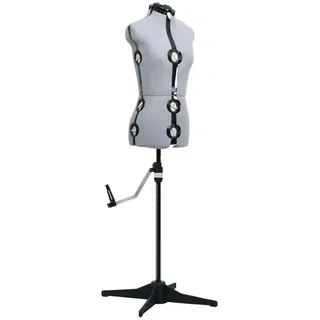 vidaXL Schneiderpuppe Verstellbar Weiblich Grau S Größe 33-40