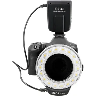 Makro Ringblitz FC-110 Ringleuchte Kompatibel mit Olympus Kompatibel mit Panasonic DSLR SLR Kameras Blitz & Dauerlicht auch für Videoaufnahmen