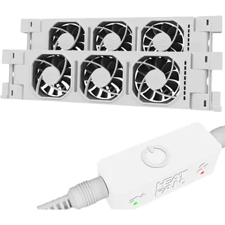 Heatfan 3 Duo Heizkörper ventilator - Heizkörperlüfter flüsterleise <20 dB, spart bis 30% Heizkosten, einfache Montage, universell lange Lebensdauer, für Heizkörper 90-160cm - 2 Stück Weiß