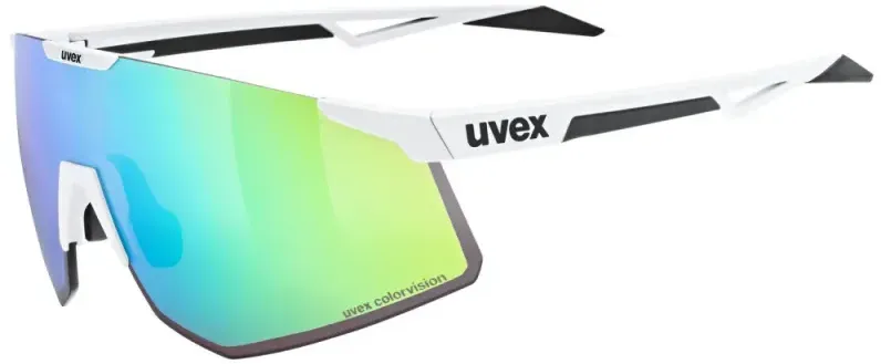Uvex Pace Perform S ColorVision Brille White Matt/Mirror Green