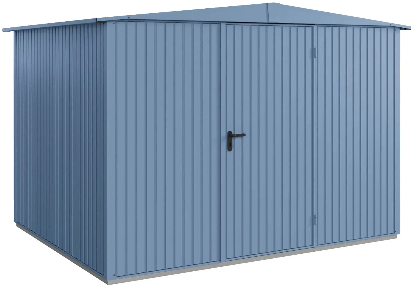 Hörmann Metall-Gerätehaus Berry Classic mit Satteldach Typ 3, 324 x 248 cm,taubenblau,8 m2