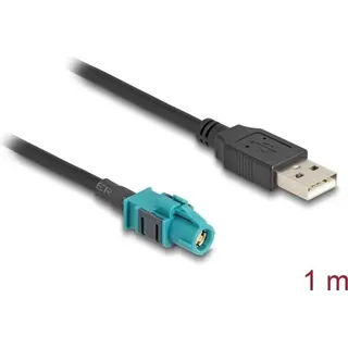 DeLock Kabel HSD Z USB 2.0 Typ-A Stecker 1 m - Schwarz