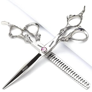 Japan 440C Styling Studio Schere Friseur Professionelle Styling Tool Set Schere (7 Zoll 2 Stück)