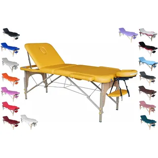 Polironeshop Professionelle Kosmetikliege - Klappbare Massagebank, Ergonomischer Massagetisch & Massageliege für Profis, Gelb