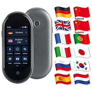 simvalley MOBILE direkt Übersetzer: Mobiler Echtzeit-Sprachübersetzer; 106 Sprachen; Touchscreen; Kamera (Mobile Übersetzungsgeräte, Universalübersetzer, sprachubersetzer)