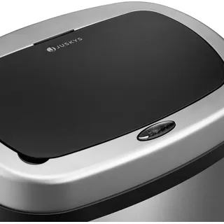Juskys Automatik Mülleimer 70 l Silber