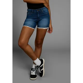 KangaROOS Jeansshorts mit Spitze, Gr. 38 N-Gr, blue used, , 84631238-38 N-Gr