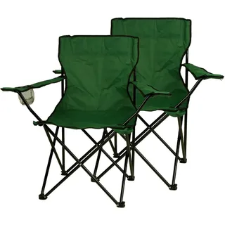 VCM Campingstuhl 2er Set Dunkelgrün