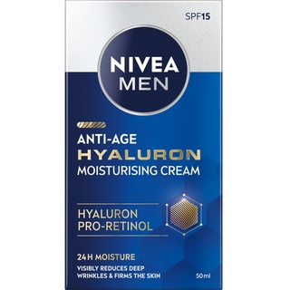 NIVEA MEN Hyaluron Anti-Age Anti-Faltencreme mit Hyaluronsäure für Männer 50ml