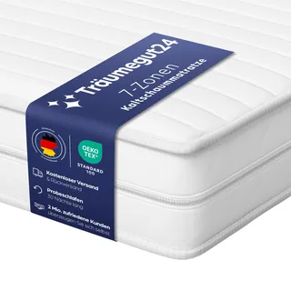 Träumegut24 AquaFlex 7-Zonen Matratze 120x200 cm | H4 | Ergonomische Kaltschaummatratze | Hypoallergen & Antibakteriell | Bezug abnehmbar & waschbar | Oeko-TEX® | (16cm, 120 x 200 cm)