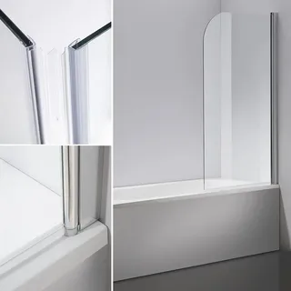 MuCoLa 140x80CM Duschabtrennung Badewannenaufsatz Faltwand Badewanne Badewannenfaltwand