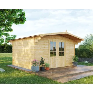 Gartenhaus München - 4x3m, 34mm || Holzhaus, Gerätehaus, Blockhaus