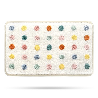 Niedlicher Badteppich Badematte für Badezimmer Rutschhemmender Weicher Badteppich für Duschen Niedlich Plüsch Mikrofaser Super-saugstark Plüschteppich für 50x80cm