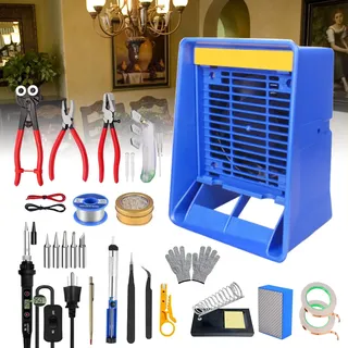 LHMWTWR Buntglas-Starter-Set, Buntglas-Set, Glasschneider-Werkzeug, geeignet für Anfänger, Kunsthandwerk-Enthusiasten, 32-teilig