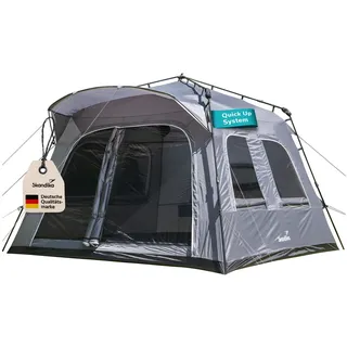 Skandika Hognes 4 Protect Quick-Start | Pop Up Campingzelt 4 Personen, Steilwandzelt, einfacher Aufbau, wasserdicht, UPF 50+, Moskitonetz, Tunnelzelt | Hauszelt, Festivalzelt, Camping Outdoor