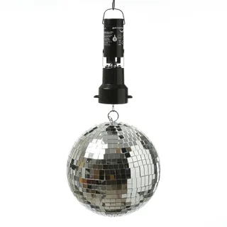 satisfire Diskokugel Set 20cm Discokugel mit Batteriemotor Partyeffekt Disco Effekt (Mit Batteriemotor)
