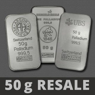 Palladiumbarren 50g Resale