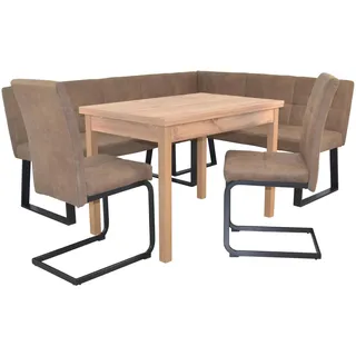 moebel-direkt-online moebel direkt online 4tlg. Eckbankgruppe Schenkelmaß 190x150 cm kurzer Schenkel rechts, braun