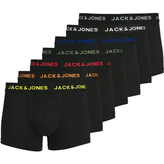 JACK & JONES Basic Boxershorts 7 Einheiten Black / Detail Black / Black S