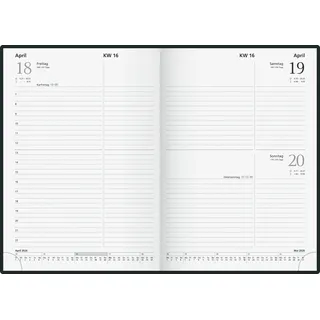 Glocken Buchkalender A5 2026 schwarz