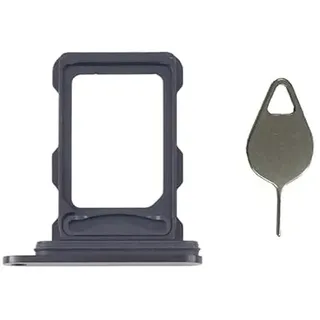 Nano Dual SIM Kartenfach Slot Halter Adapter Ersatz für iPhone 16 Pro/iPhone 16 Pro Max Mit Pin Black